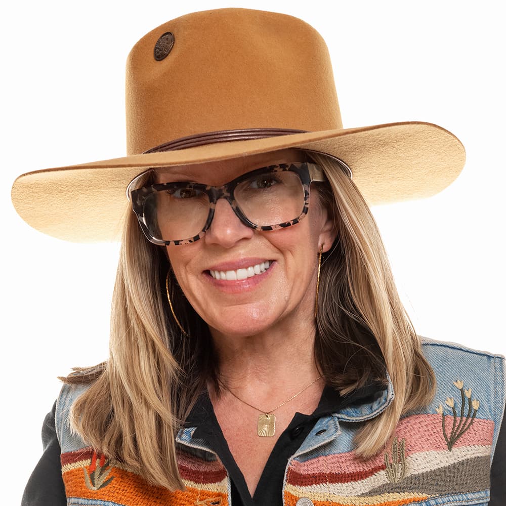 Tiffany Paige in her Suki Palomina hat